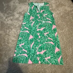 Lilly Pulitzer Tropical Green and Pink cover up Dress